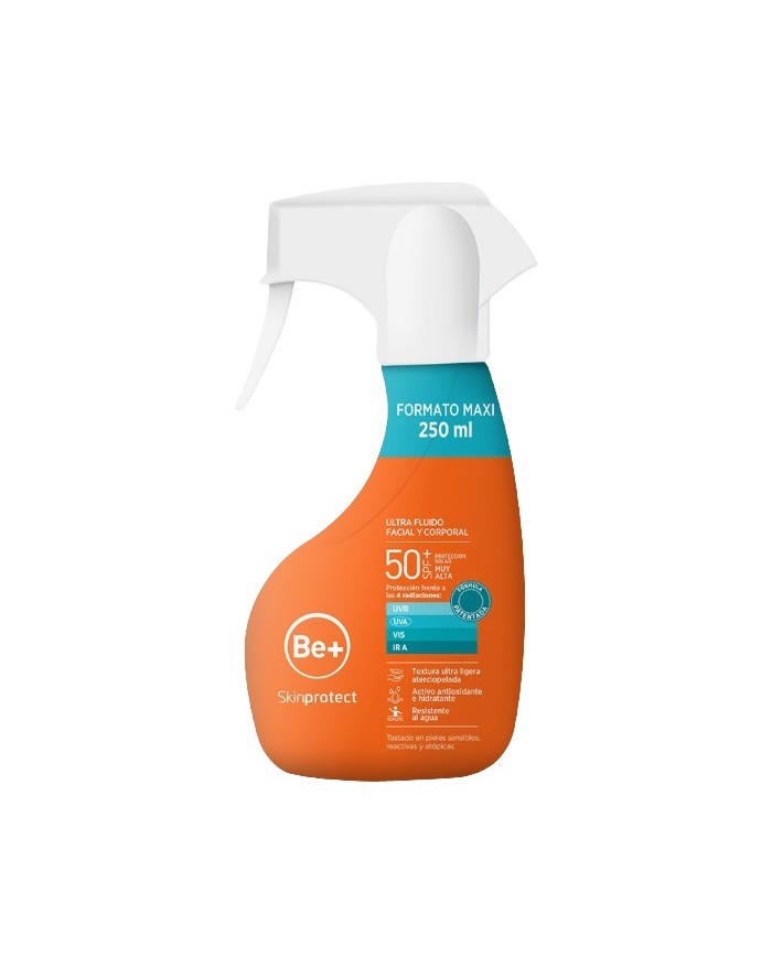 Be+ Photoprotection Skin Ultra Fluid Face and Body SPF50 250 ml