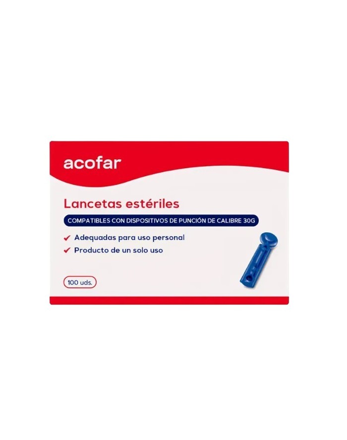 Compra Acofar Lancetas Estériles 100 Unidades en Farmaten