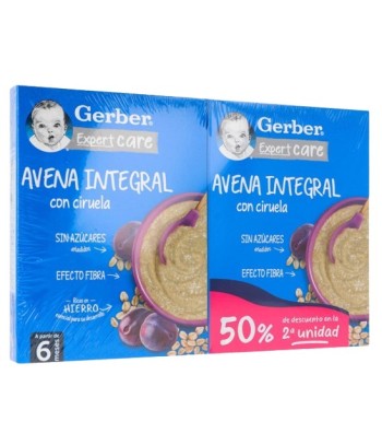 Gerber Expertcare Avena Ciruela Duplo 250 gr