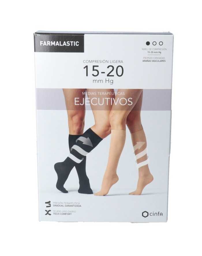 Media Farmalastic Ejecutivos Mujer Compresión Ligera Color Camel Talla XL