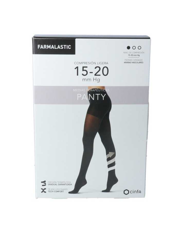 Farmalastic Light Compression Pantyhose for Women, Black, Size S