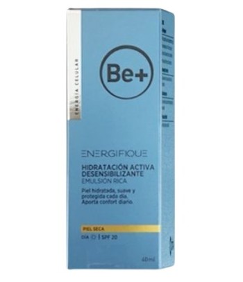 Be+ Energifique Crema Hidratación Activa Desensibilizante Piel Seca  SPF20 40 ml