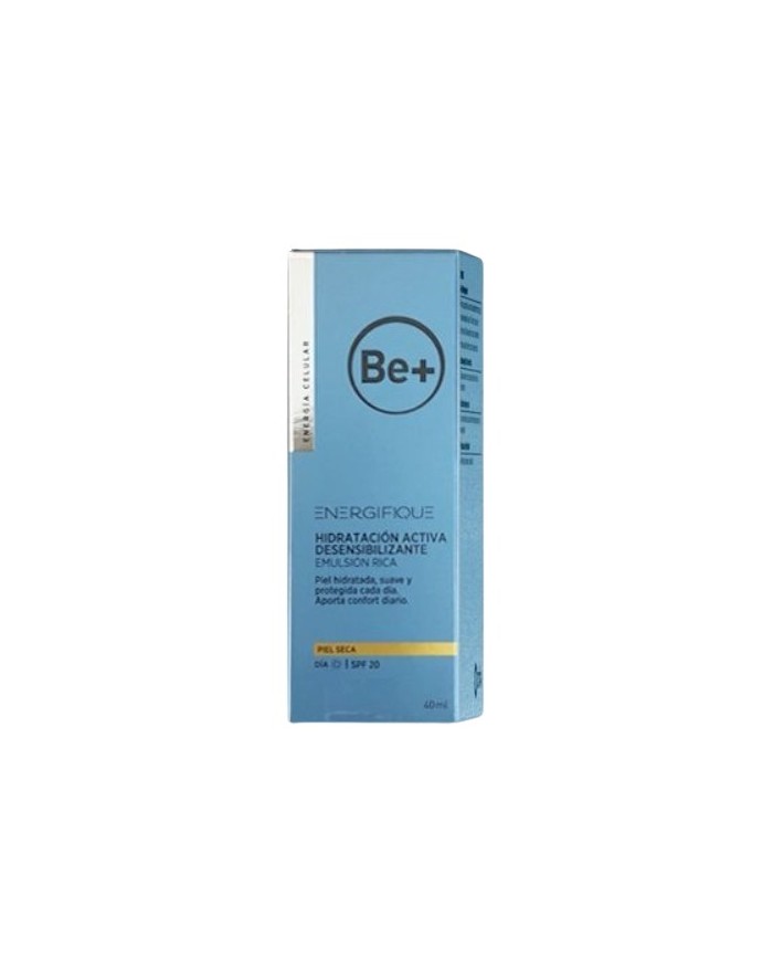 Be+ Energifique Crema Hidratación Activa Desensibilizante Piel Seca  SPF20 40 ml