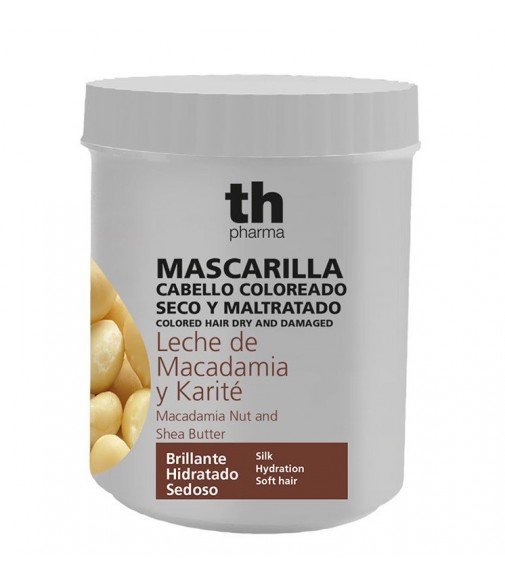 Th Mascarilla Leche de macadamia y Karité (cabello coloreado seco y maltratado. ) Brillante Hidratado y Sedoso