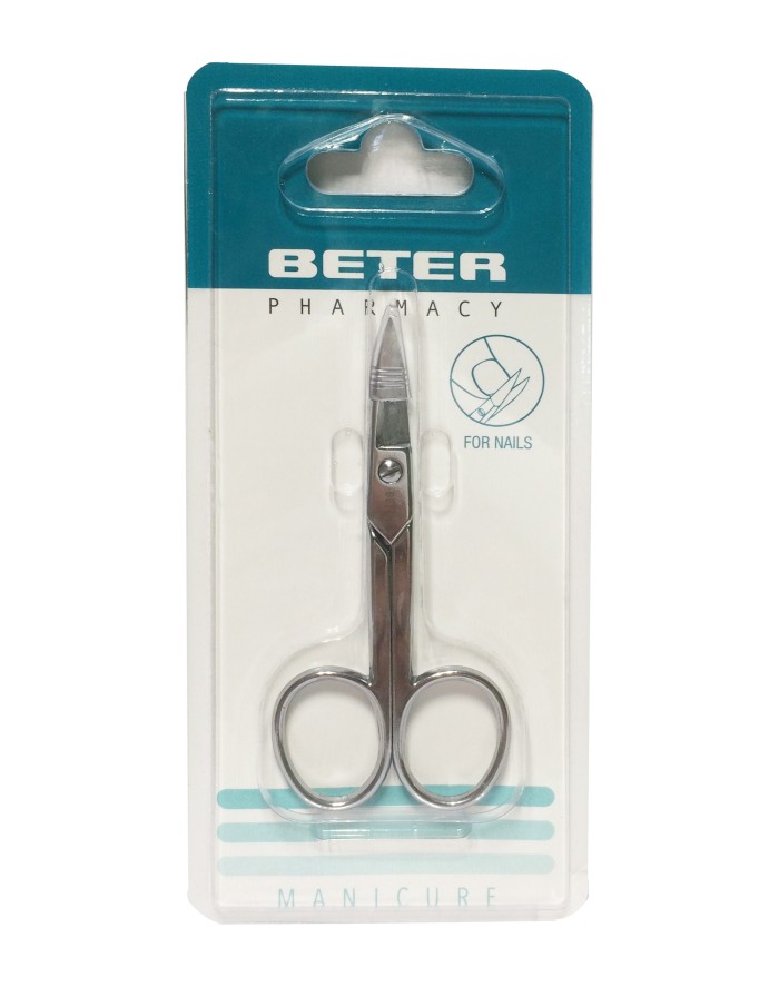 Beter chrome curved manicure nail scissors