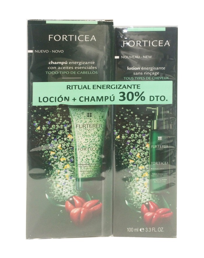 Rene furterer forticea champú + locion 30% descuento