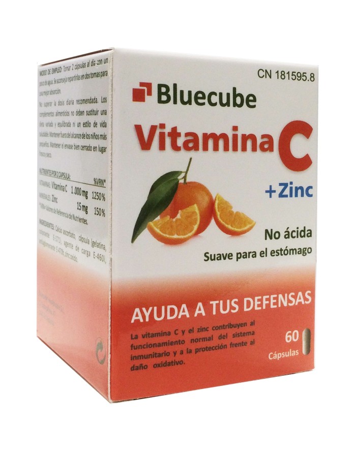 Vitamin C + Zinc Bluecube 60 capsules