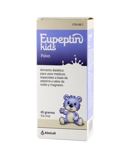 Eupeptin Kids Alimento Dietético a Base de Pepsina y Sales de Sodio y Magnesio 65 Gramos