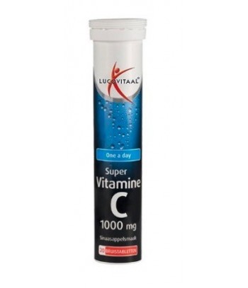 Super Vitamina C 1000 MG 20 Comprimidos Efervescentes Sabor Naranja Lucovitaal