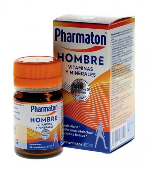 Pharmaton Hombre 12 Vitaminas 6 Minerales 30 Comprimidos