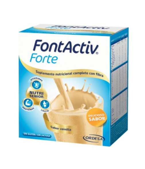 Fontactiv Forte Sabor vainilla Con Fibra 420g 14 Sobres de 30g