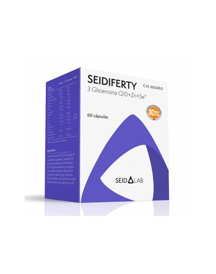 Seidiferty 3 Glicenoina Q10+Zn+Se+DHA 60 Cápsulas