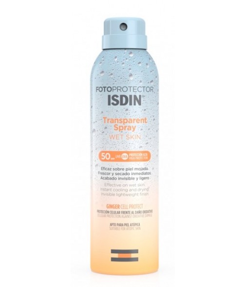 Isdin Fotoprotector Spray Transparente Wet Skin SPF 50 250ml 