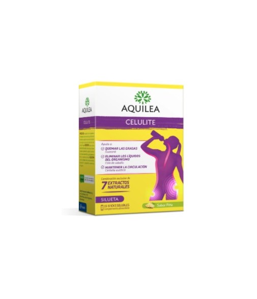 Aquilea Celulite 7 Extractos Naturales 15 Sticks Solubles Sabor a Piña