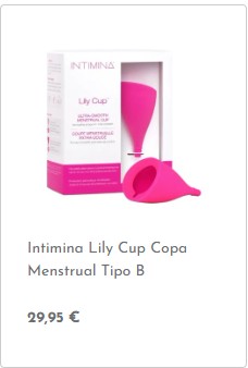 intimina lily cup copa menstrual tipo b