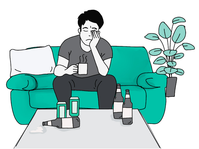 Persona con resaca