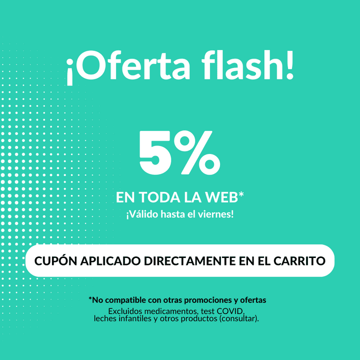 ¡Oferta flash! 5% en toda la web*, válido hasta el viernes