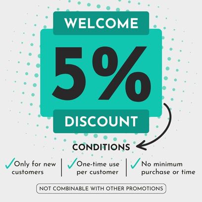 5% off Welcome discount